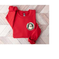 sarcastic christmas sweatshirt, merry christmas fucker sweater, funny santa adult crewneck, retro santa shirt, humor chr