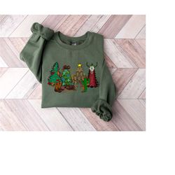 howdy christmas tree sweatshirt, cowboy christmas sweater, christmas western shirt, christmas gift for country girl