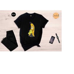 evil naughty banana,  funny banana shirt, adult humor shirt, t-shirt, funny food lover shirt, sarcastic shirt