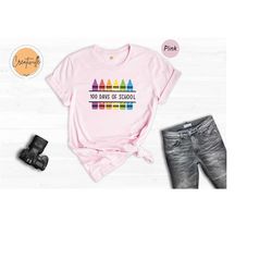100 days of school shirt, cute school shirt, midterm tee, crayon pen shirt, 100 days smarter, back to school shirt, teac
