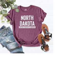 north dakota shirt, moving to north dakota nd shirt, usa travel outfit, home state shirt, dakota souvenir tee