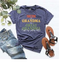 mom grandma great grandma shirt, grandma t-shirt, mothers day shirt, grandma gift, mom shirt, gift for grandma, pregnanc