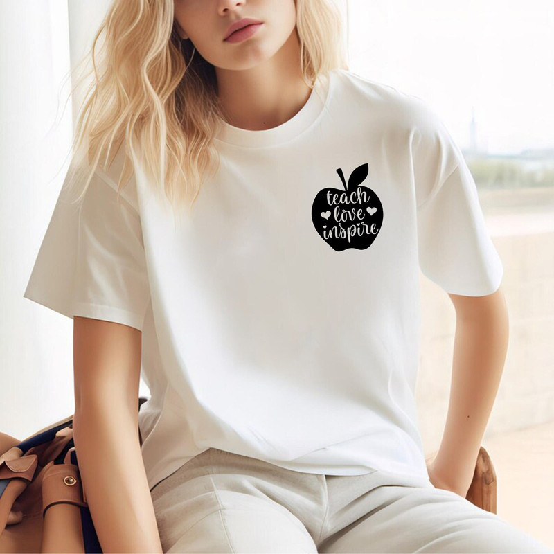 Teach Love Inspire Shirt, Teacher Gift, Teacher Shirt, Elementary School Teacher Shirt, Preschool Teacher, Teaching is a Work of Heart,Teach.jpg