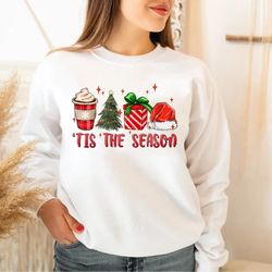 tis the season sweatshirt, christmas tis the season sweatshirt, merry christmas sweatshirt, christmas sweatshirt, cute w