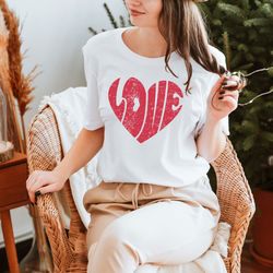 valentine heart tshirt, retro love shirt, love tshirt, valentine gift for her, xoxo tshirt, valentines day tshirt, retro