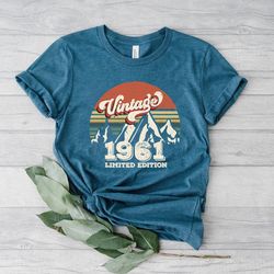 vintage 1961 shirt, 1961 shirt, 62nd birthday shirt, 62nd birthday gift, 62nd birthday gifts for men, 62nd birthday gift