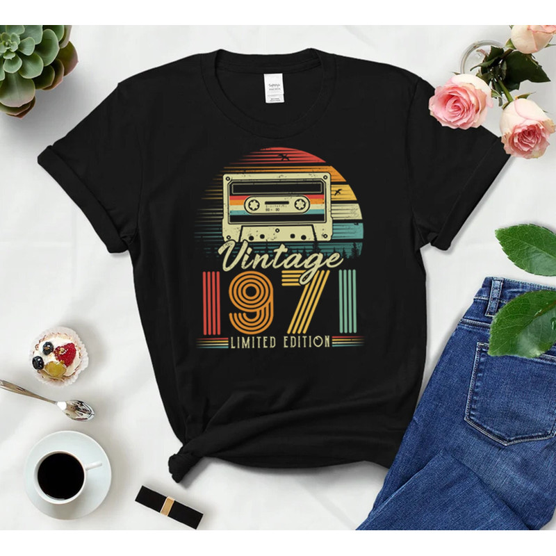 Vintage 1971 Limited Edition Cassette Tape Shirt, 52st Birthday, 52st Birthday Gift, 52st Birthday Gift For Women,52st Birthday Gift For Men.jpg