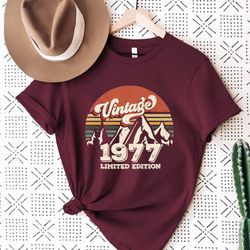 vintage 1977 shirt, 1977 shirt,46th birthday shirt, 46th birthday gift, 46th birthday gifts for men, 46th birthday gifts