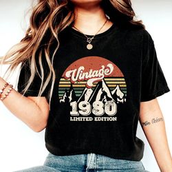 vintage 1980 shirt, 1980 shirt, 43rd birthday shirt, 43rd birthday gift, 43rd birthday gifts for men, 43rd birthday gift