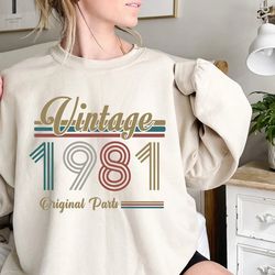 vintage 1981 retro shirt, vintage 1981 shirt, 42nd birthday, 42nd birthday gift, 42nd birthday party, 42nd birthday shir