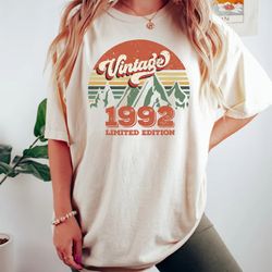 vintage 1992 shirt, 31st birthday gift for women, 1992 retro shirt, 31th birthday woman,31st birthday gift for men,31st