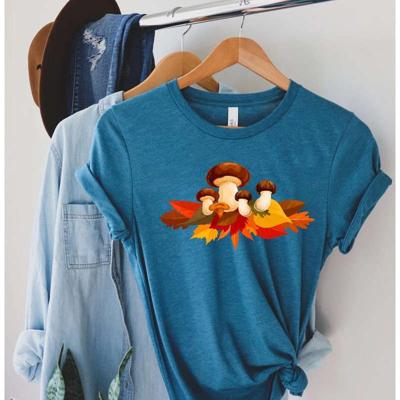 Vintage Illustration Mushroom Decor Art Shirt, Botanical Shirt, Plant Shirt, Mushroom Shirt, Hippie Shirt, Nature Lover, Vintage Plant Shirt.jpg