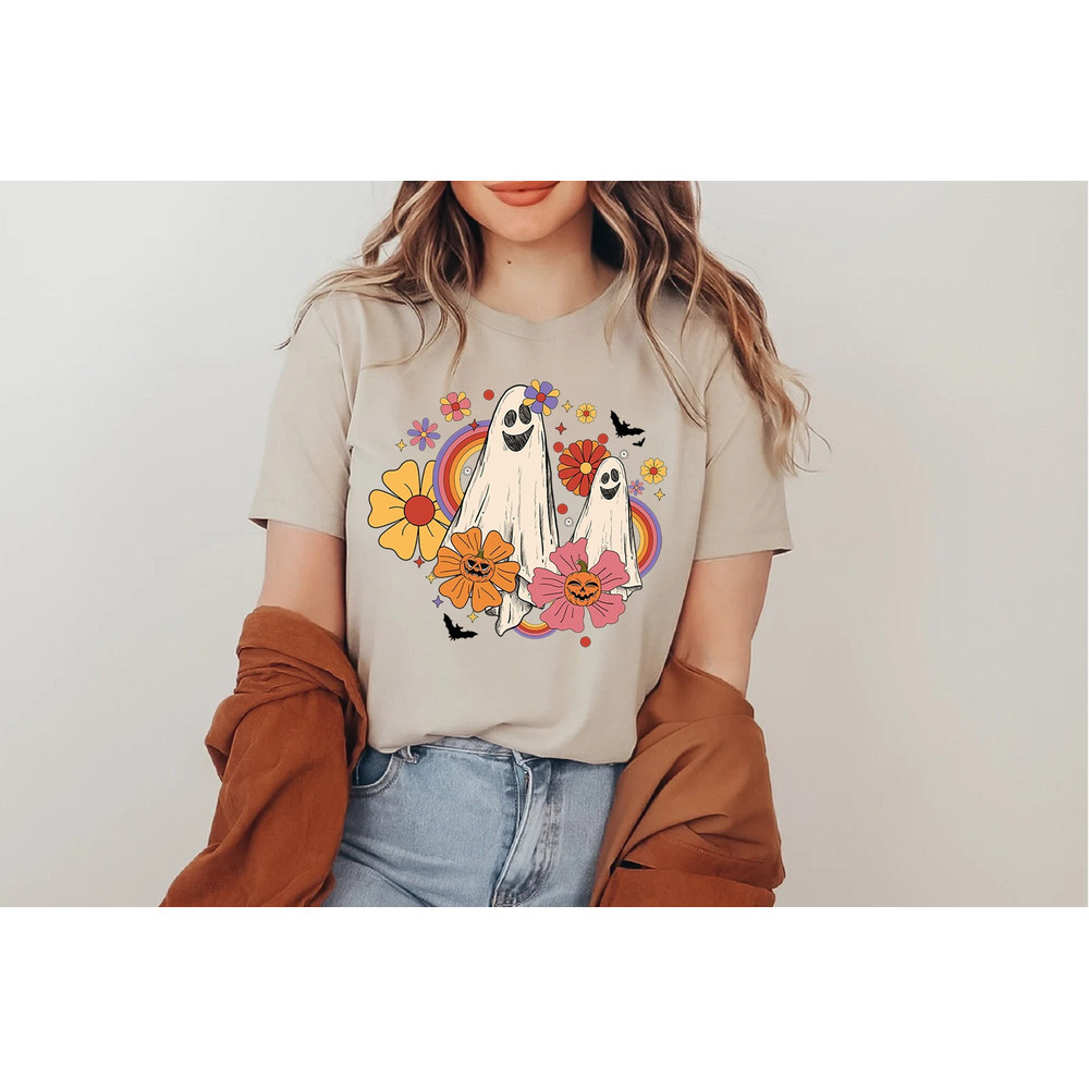 Vintage Retro Halloween T-shirt, Vintage Floral Ghost Halloween Shirt, Retro Fall Shirt, Vintage Ghost Shirt, Cute Halloween Shirt , Ghost T.jpg