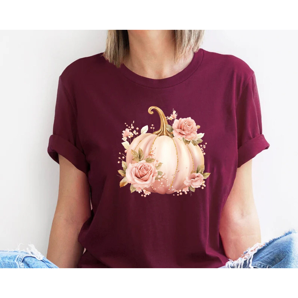 Watercolor Pink Pumpkin Shirt, Colorful Pumpkin Shirt, Watercolor Pumpkins, Halloween Shirt, Autumn Shirt, Cute Fall Shirt, For Fall Shirt.jpg