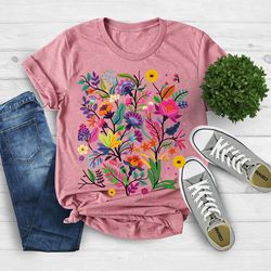 wildflower tshirt, wild flowers shirt, floral tshirt, flower shirt, gift for women, ladies shirts, best friend gift shir