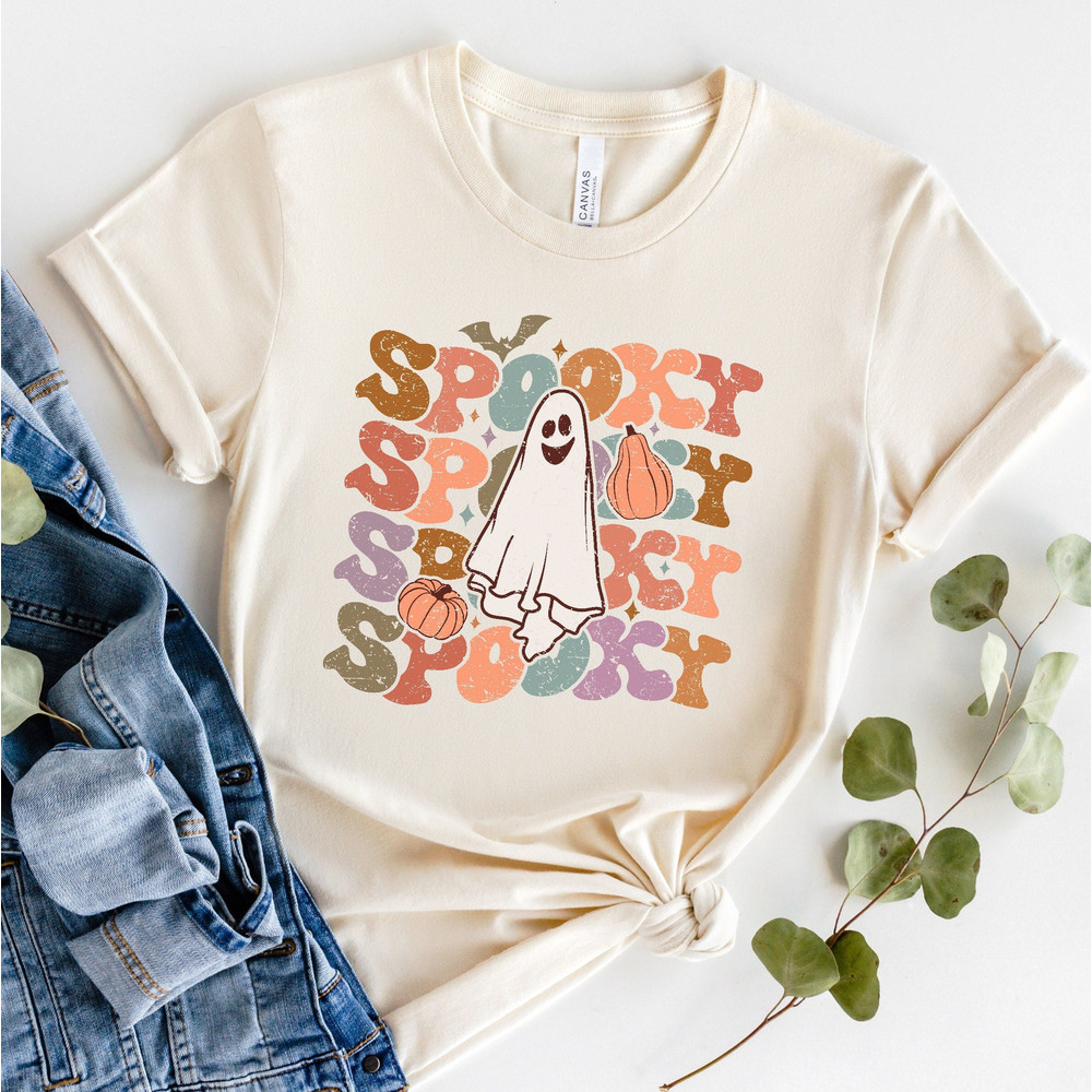 Toddler Spooky Ghost Shirt, Toddler Halloween Shirt, Retro Halloween TShirt, Retro Ghost Tee, Retro Spooky, Toddler Fall Shirts.jpg