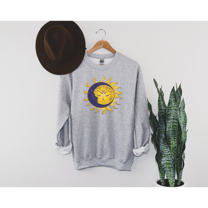 Vintage Boho Sun and Moon Sweatshirt for women, Yoga, Travel, Hiking Crew Neck for her, Winter Spring Sweatshirt.jpg