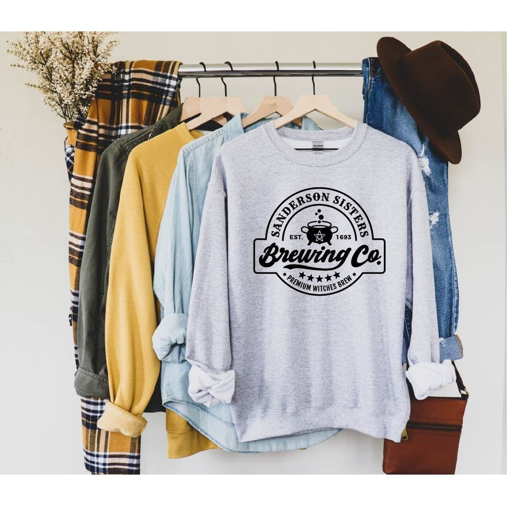 Sanderson Sisters Brewing Co Sweatshirt, Fall Sweatshirt, Fall Pullover, Hocus, Halloween Sweatshirt, Fall Crew Neck, Fall Hoodie.jpg