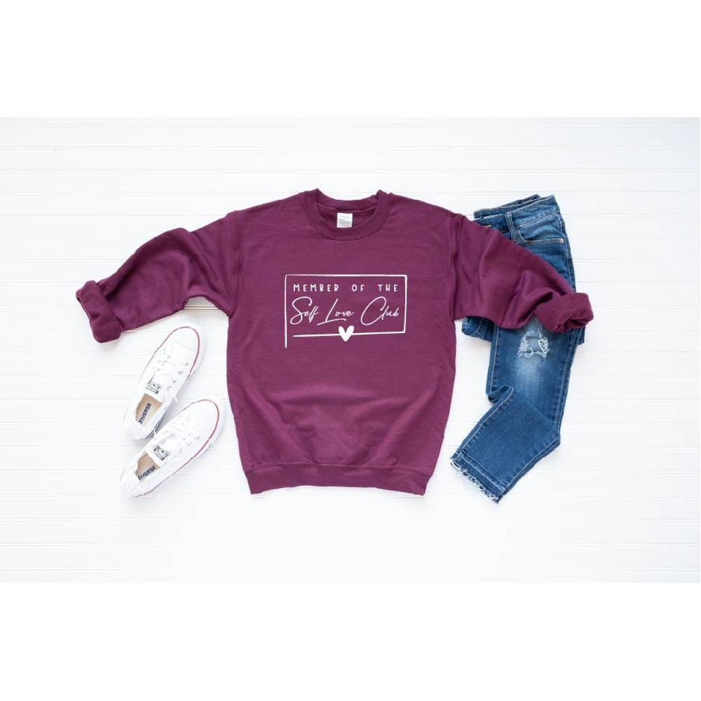 Self Love Club Sweatshirt,Self Love Club Hoodie,,Cute Woman Shirt,Valentines Day Gift,Gifts For Women,Single in Valentine,Love Sweatshirt.jpg
