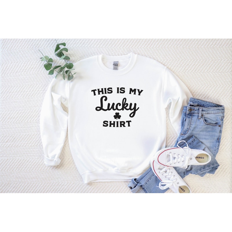 St. Patrick's Day Sweatshirt, This is my lucky Sweatshirt, St. Patrick's Day Hoodie, St. Patrick's Day Gift, Shamrock Sweatshirt Irish Day.jpg