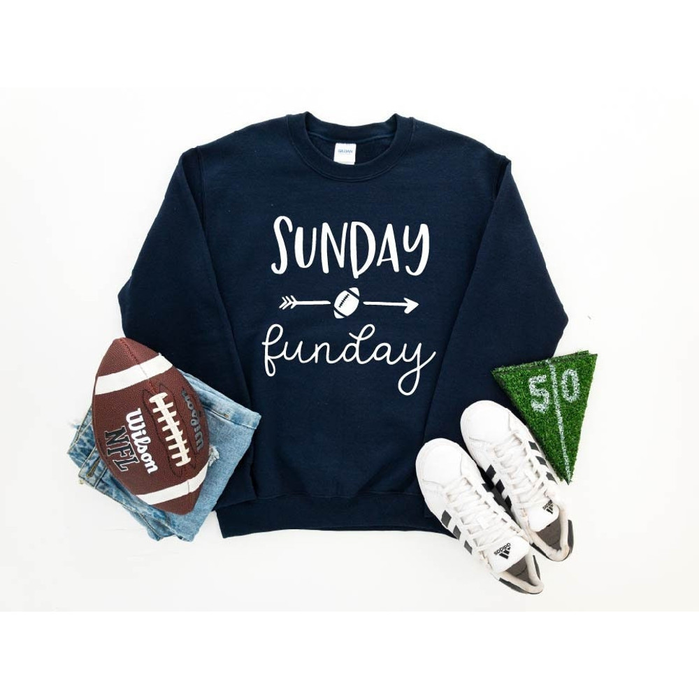 Sunday Funday Sweatshirt, Sunday Game Sweatshirt, Women Football Sweater, Sunday Sweatshirt, Football Sweatshirt for Women, Game Day Hoodie.jpg