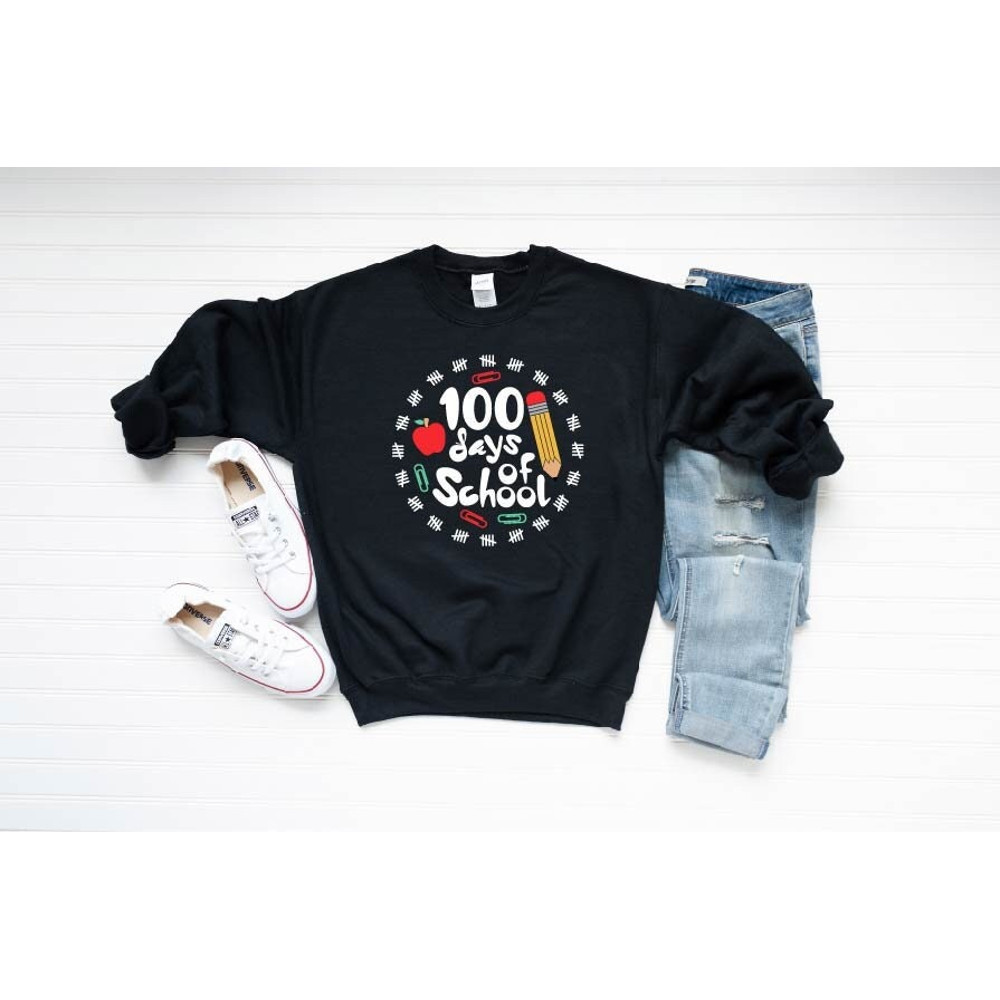 Teacher 100 Days Brighter, Teacher Sweatshirt, 100 Days of School, Teacher Gifts, Teacher Appreciation, 100 Days Brighter,Back to School.jpg