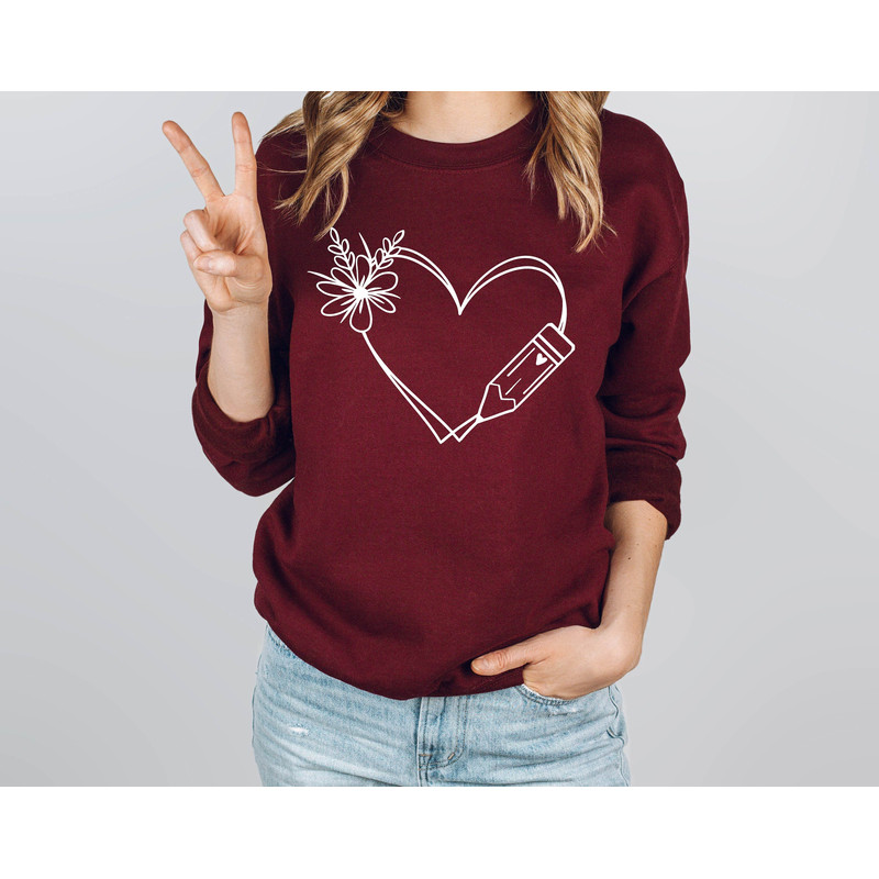 Teacher Sweatshirt,Teacher Heart Sweater,Teach Life,Teacher Gifts,Back To School Hoodie,Teacher Shirt,Hoodie,Preschool,Teacher Pullover,Gift.jpg