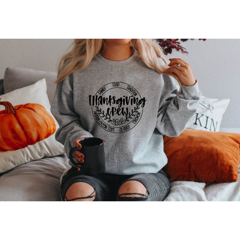 Thanksgiving Crew Sweatshirt Thankful Gift Sweatshirt Fall Sweatshirt Halloween Pumpkin Thanksgiving gift Sweatshirt Thanksgiving.jpg