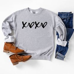 xoxo sweatshirt valentines day sweatshirt love shirt womens sweatshirt fun valentine sweatshirt gift for her valen