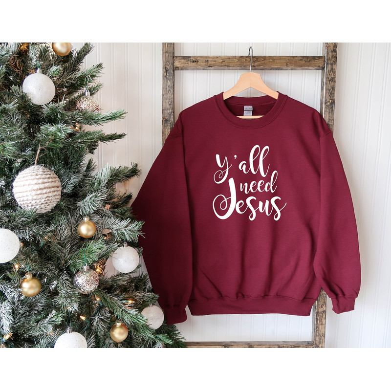 Y'all need Jesus , Miracle Worker, Promise Keeper, Faith, Christian Sweatshirt, WayMaker Song, My God, Promise Keeper, Christian Clothing.jpg