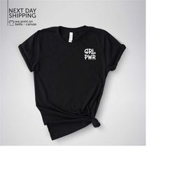 grl pwr pocket shirt girl power shirt girl power pocket shirt funny feminist shirt grl pwr female shirt funny gift mrv19