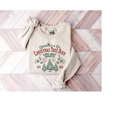 christmas tree farm sweatshirt, merry christmas shirt, griswold & co. sweater, retro christmas hoodie, christmas family