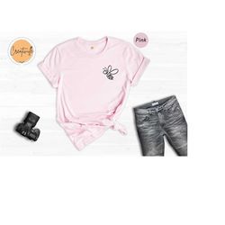 pocketsize bee shirt, cute bee t-shirt, bee keeping shirt, nature lover shirt, minimalist bee t-shirt, cute bee script s