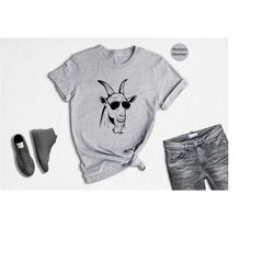 goat with sunglasses shirt, cute goats shirt, goat mom, funny gift for goat lover, farm animal shirt, country girl shirt