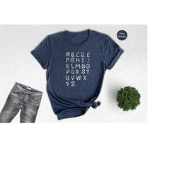 cat font a-z shirt, cute teacher shirt, alphabet doodle teacher tshirt,kindergarten teacher, cat owner teacher shirt