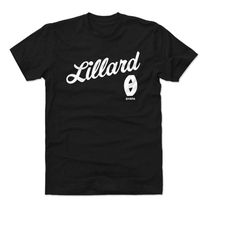 damian lillard men's cotton t-shirt - portland basketball damian lillard portland script wht