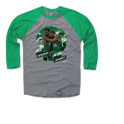 jaylen brown men's baseball t-shirt - boston basketball jaylen brown & marcus smart boston city emblem wht