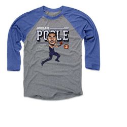 jordan poole men's baseball t-shirt - golden state basketball jordan poole golden state cartoon wht