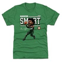 marcus smart men's premium t-shirt - boston basketball marcus smart cartoon wht
