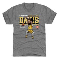 anthony davis men's premium t-shirt - los angeles l basketball anthony davis cartoon wht
