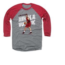 nikola vucevic men's baseball t-shirt - chicago basketball nikola vucevic post up wht