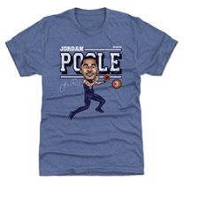 jordan poole men's premium t-shirt - golden state basketball jordan poole golden state cartoon wht