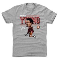 trae young men's cotton t-shirt - atlanta basketball trae young cartoon wht