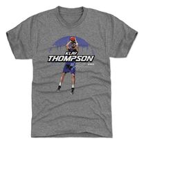 klay thompson men's premium t-shirt - golden state basketball klay thompson golden state skyline wht