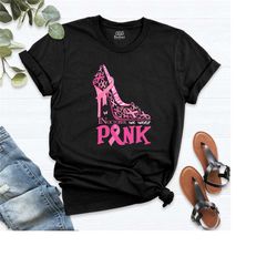 breast cancer awareness shirt, in october we wear pink shirt, breast cancer support shirt, cancer pink ribbon tee, breas