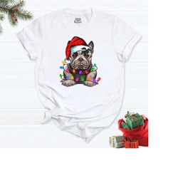 santa dog shirts, christmas t-shirt, dog lover shirt, dog mom shirt, funny christmas shirt, cute dog t-shirt, christmas