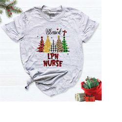 licensed practical nurse shirt, blessed lpn shirt, nurse party shirts, nurse light noel tee, women shirt, snowflake chri