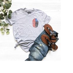 pocket american flag shirt, independence day tee, us dna shirt, made in america shirt, 4th of july shirt, fingerprint sh