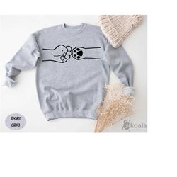 paw and hand sweatshirt, cat lover sweatshirt, dog lover sweatshirt, cat paw sweatshirt, dog paw sweatshirt, animal love