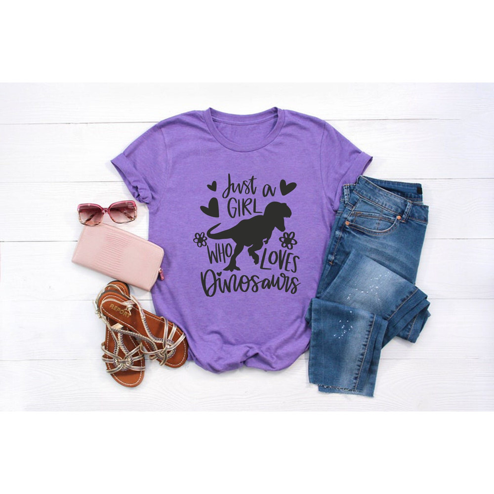 Just A Girl Who Loves Dinosaurs Shirt, Dinosaur Shirt, Women Shirt, Cute Dinosaur Shirt, Dinosaur Lover Shirt, Dinosaur Gift Tee ,Dino Shirt.jpg